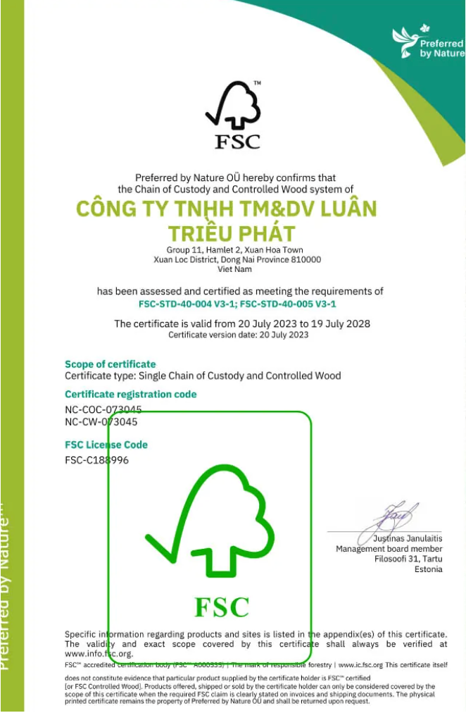 FSC Certificate
